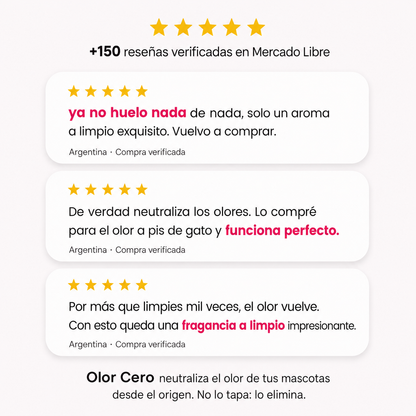 Olor Cero - Neutralizador de Olores de gatos y perros
