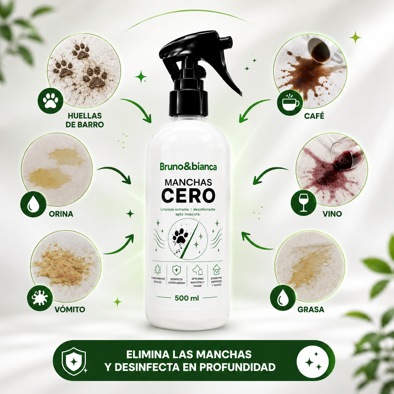 Quitamanchas Para Mascotas Manchas Cero | Bruno&Bianca