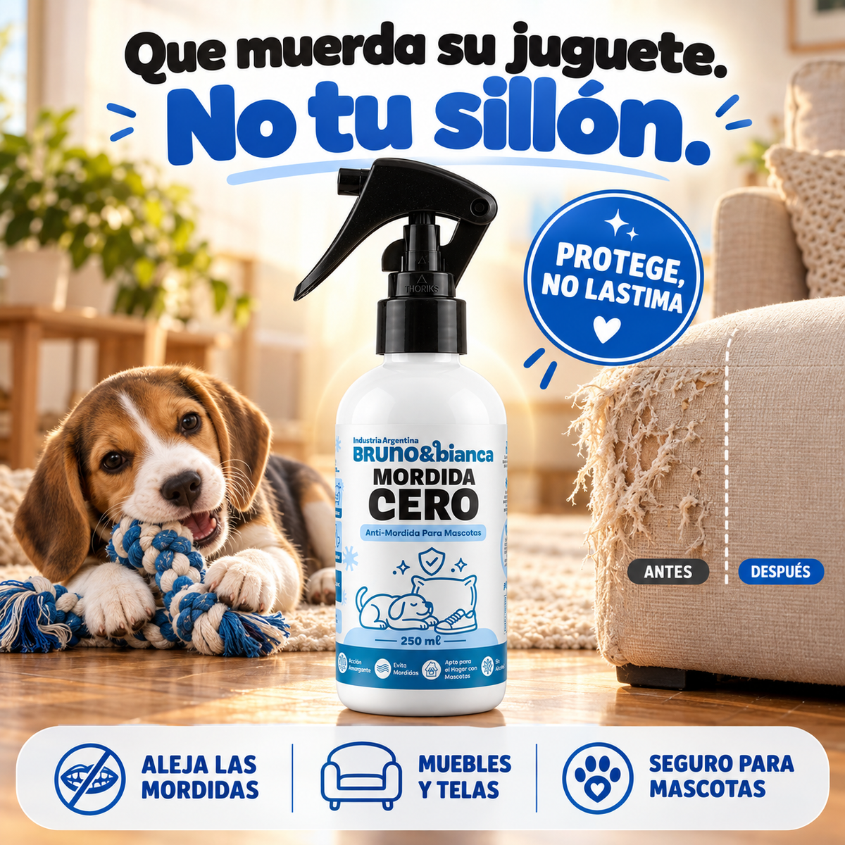 Cero Mordidas En Muebles Y Telas | Bruno&Bianca